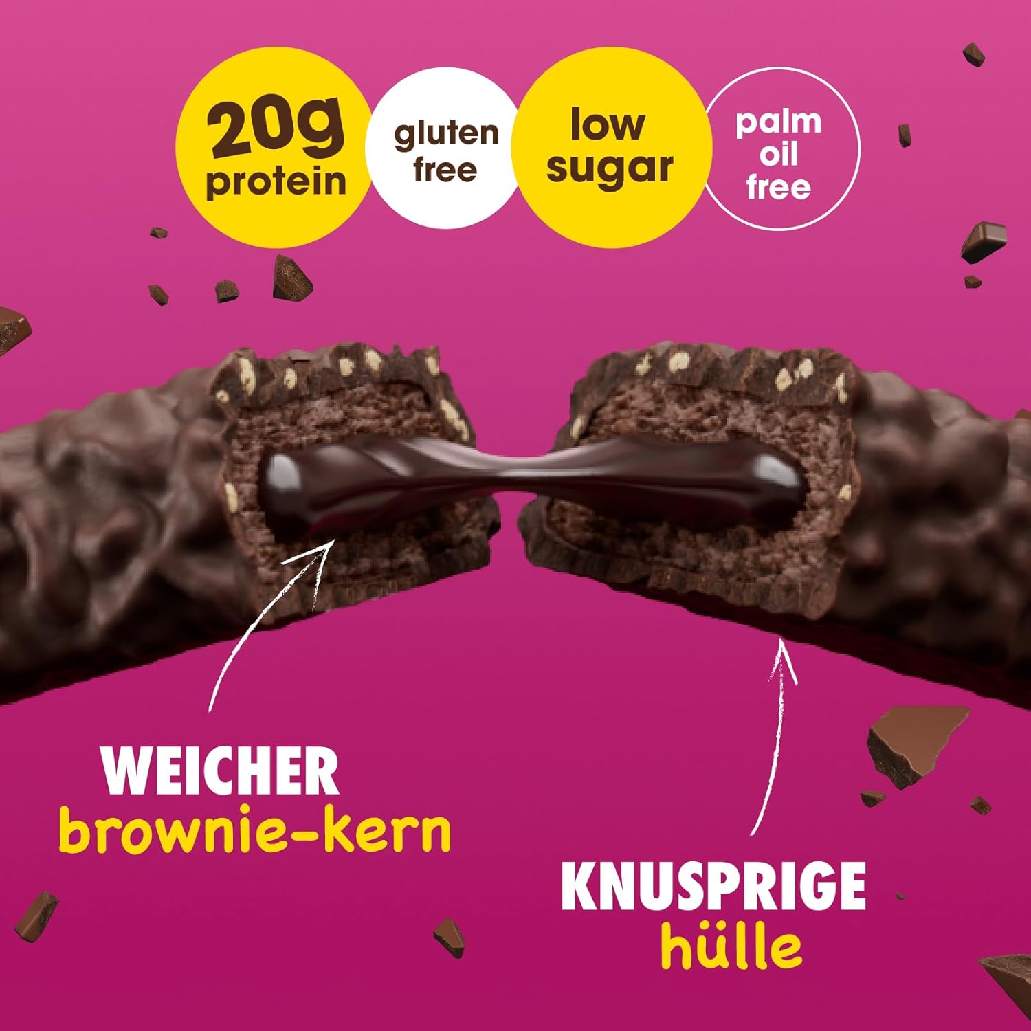 Thumbnail 2 de Enervit The Protein Deal Brownie Lover – Proteinriegel mit 20 g Protein, glutenfrei, 12×55 g