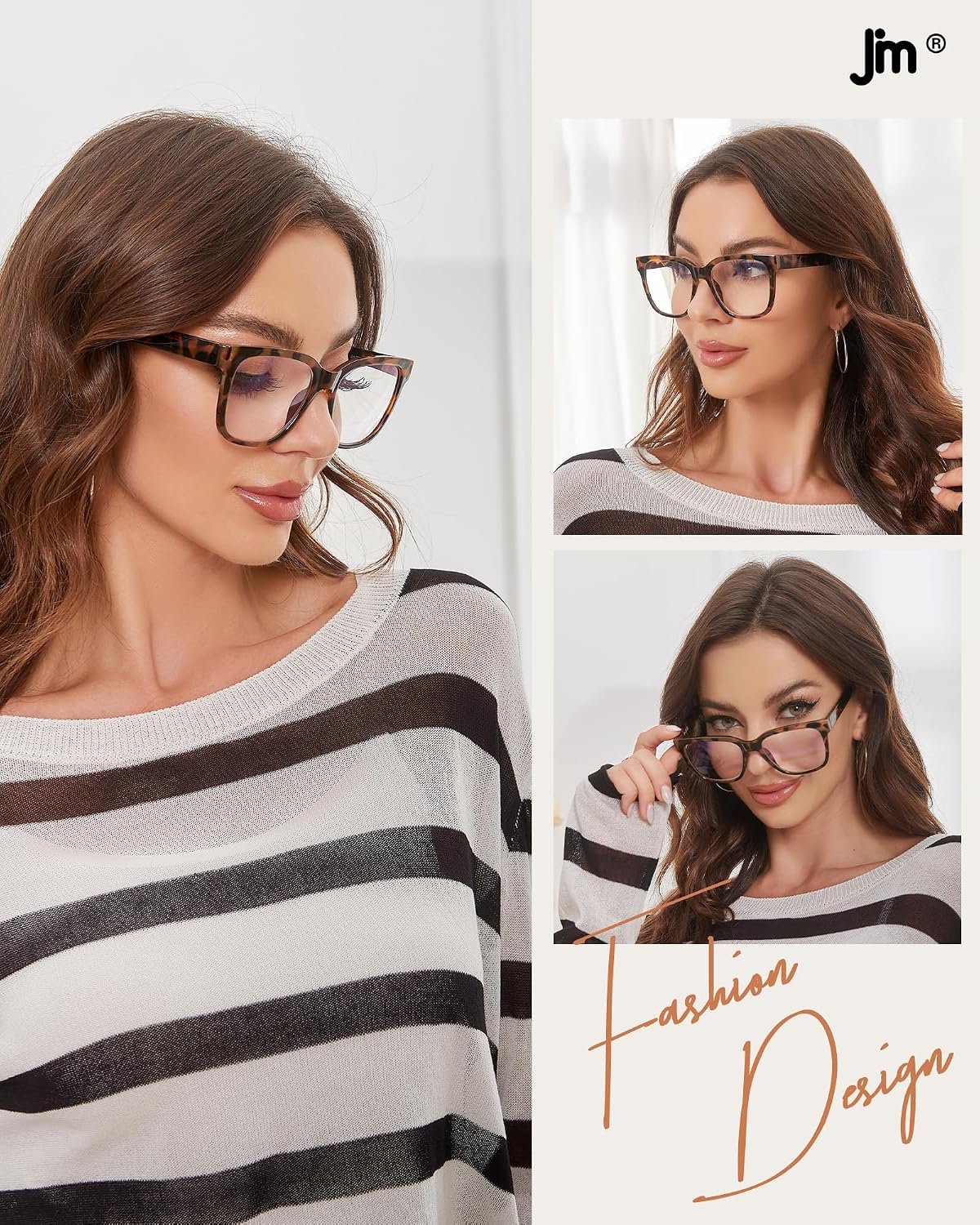 Thumbnail 3 de JM Oversized Reading Glasses Women – 3 Pack Large Square Blue Light Blocking Readers
