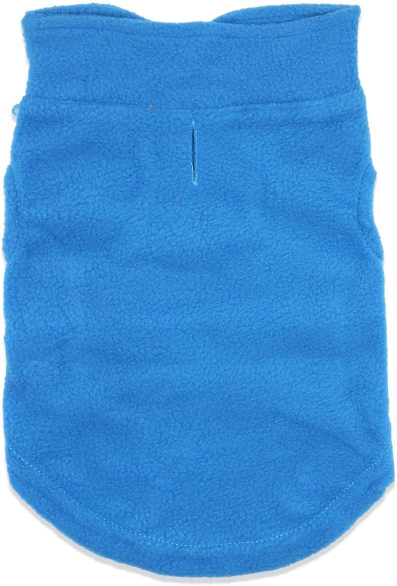 Detalle de Cat Fleece Vest for Cats – Blue, Large, Pullover Design with Leash Hole