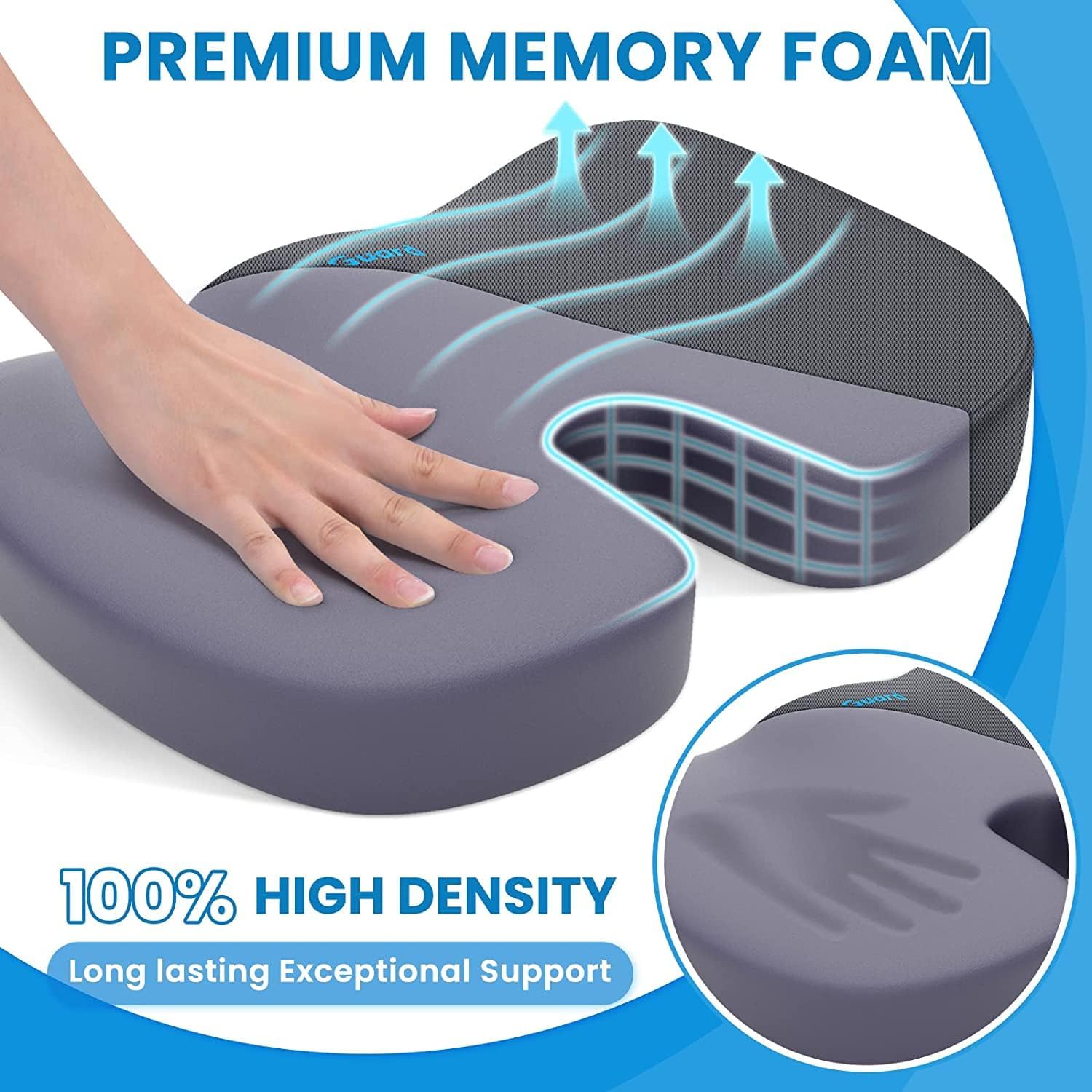 Detalle de TushGuard Memory Foam Seat Cushion, XL