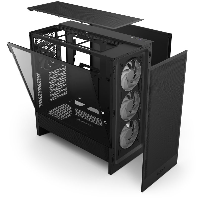 Thumbnail 3 de Nzxt H5 Flow RGB 2024: carcasa e‑ATX negra