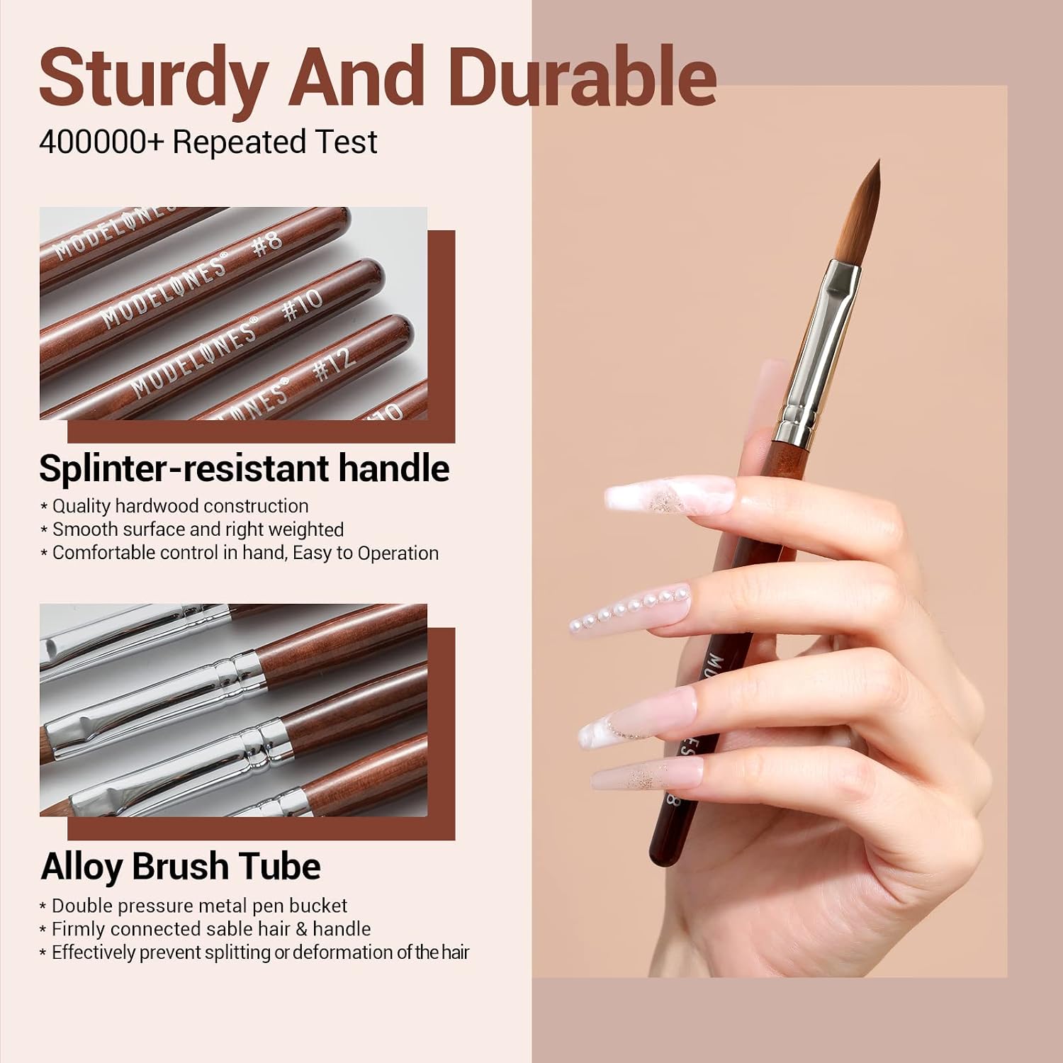 Detalle de Modelones Acrylic Nail Brush Size 8