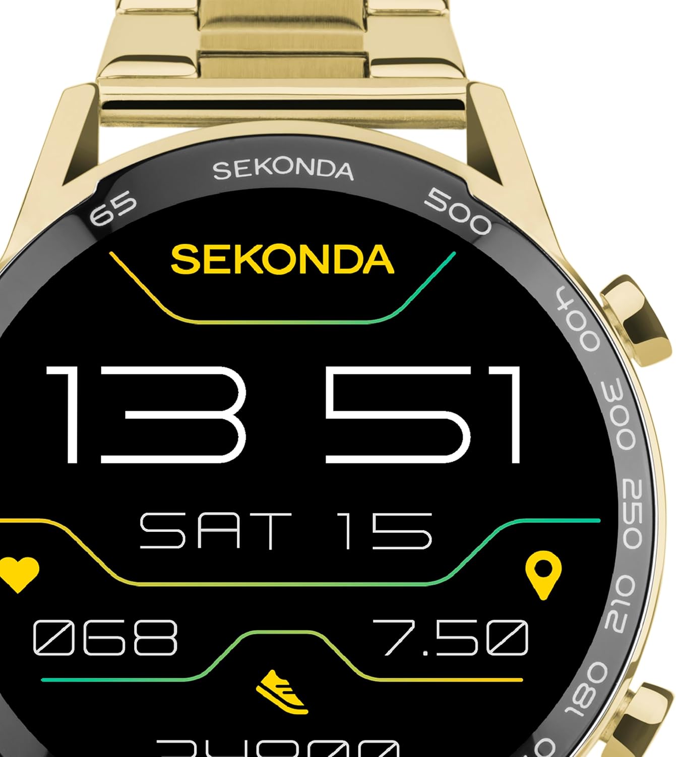 Thumbnail 3 de Sekonda Active Plus Smart Watch 45mm with Gold Stainless Steel Strap 30227