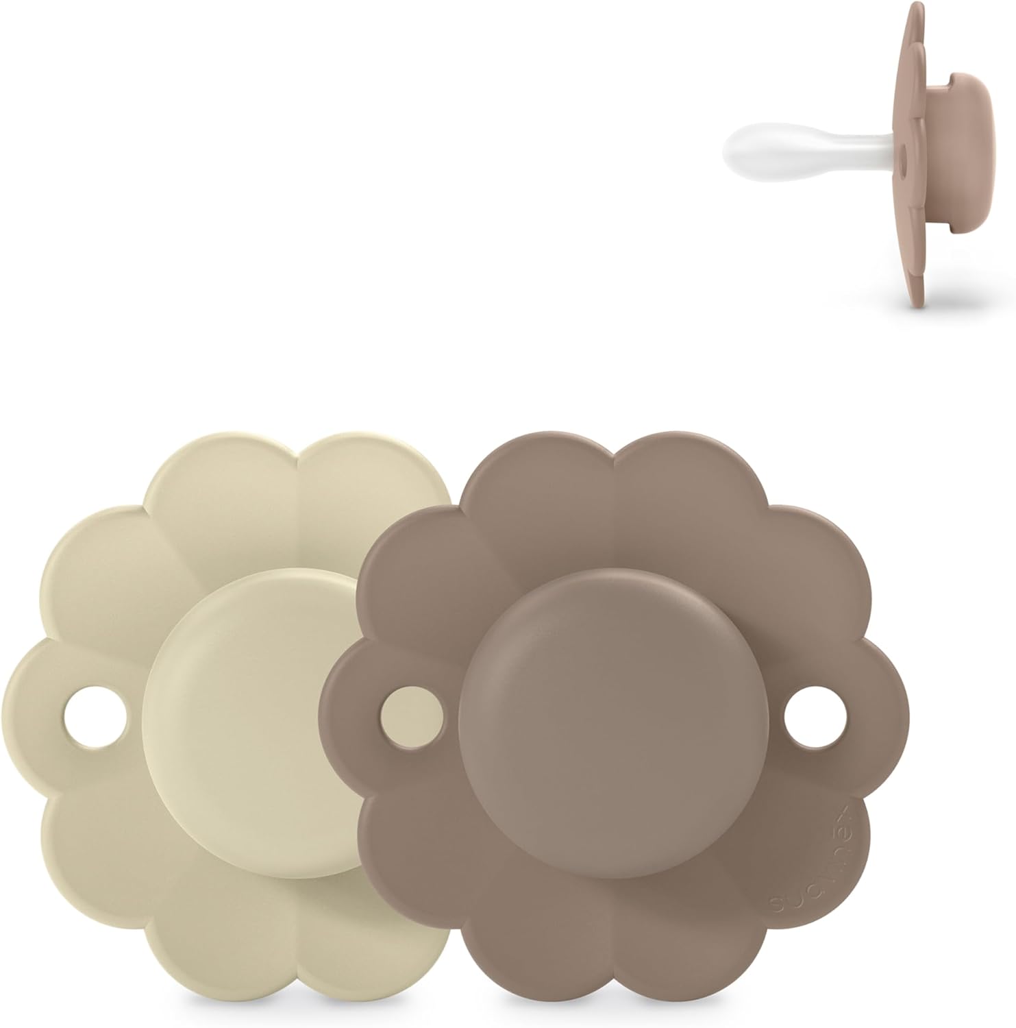 Detalle de Suavinex Lot de 2 Sucettes Wonder SX Pro 6/18 Mois – Silicone, Tétine Symétrique et Réversible