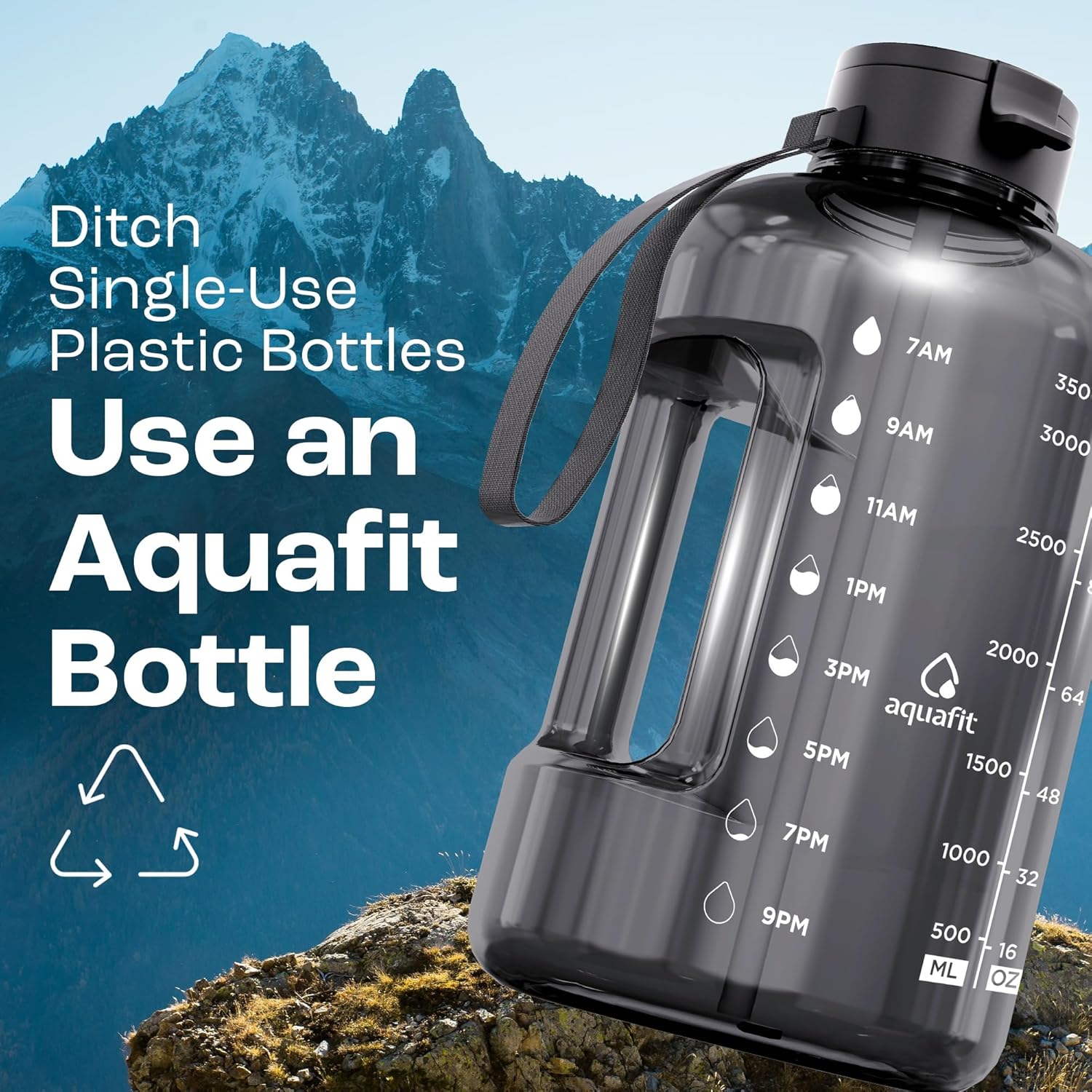 Thumbnail 5 de AQUAFIT 1 Gallon Water Bottle 128 oz