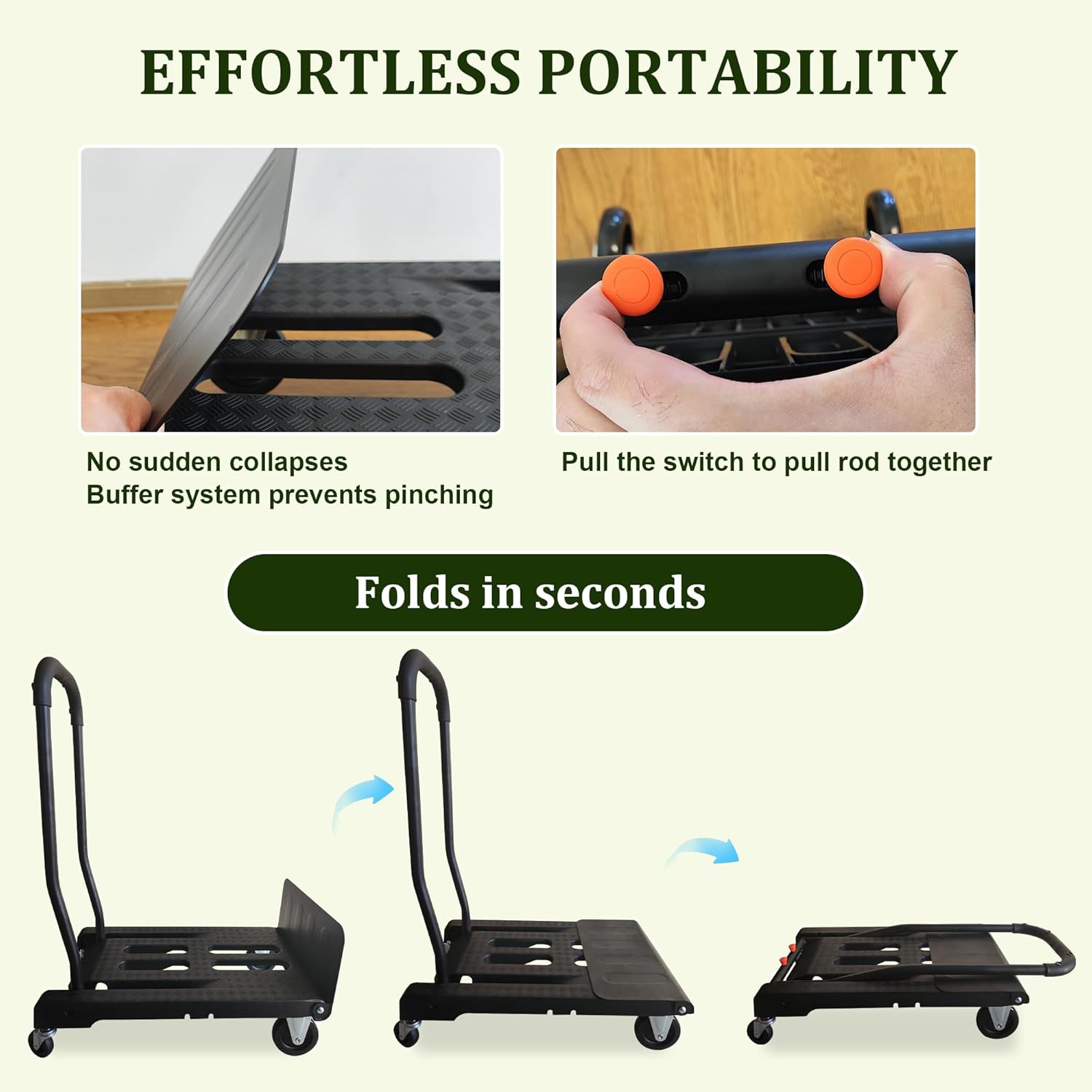 Thumbnail 4 de NiceyCare 2-in-1 Folding Trolley 120 kg Capacity 🛒
