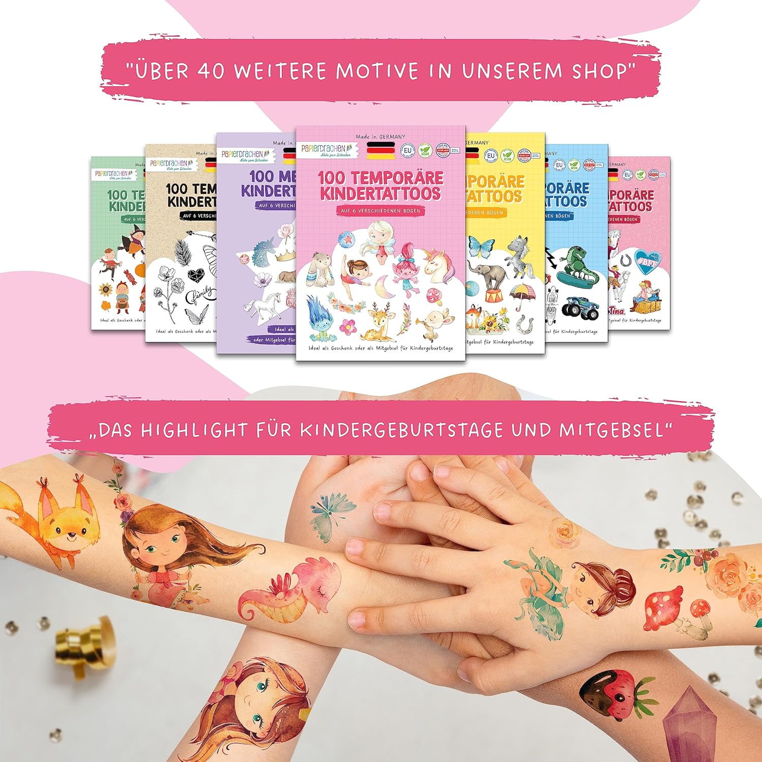Thumbnail 4 de Papierdrachen 100 Kindertattoos 🎨