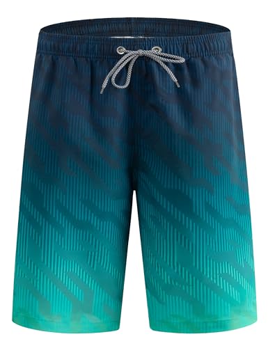 Detalle 2 de APTRO Herren Badehose Lang Badeshorts Schnelltrocknend MK3309 – Grün, Geometrisch