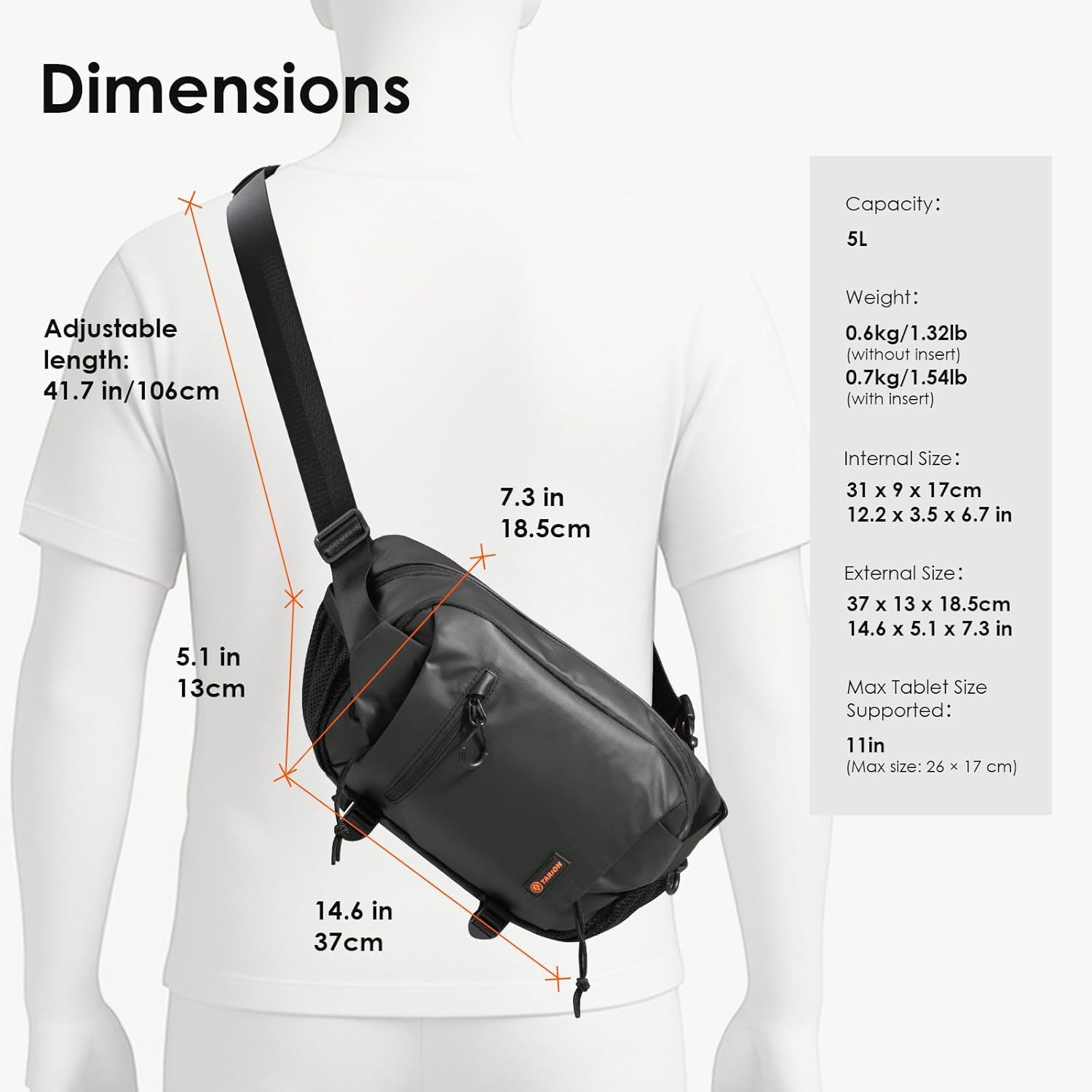 Thumbnail 6 de TARION Borsa a Tracolla per Fotocamera Sling 2-in-1 TR-XP