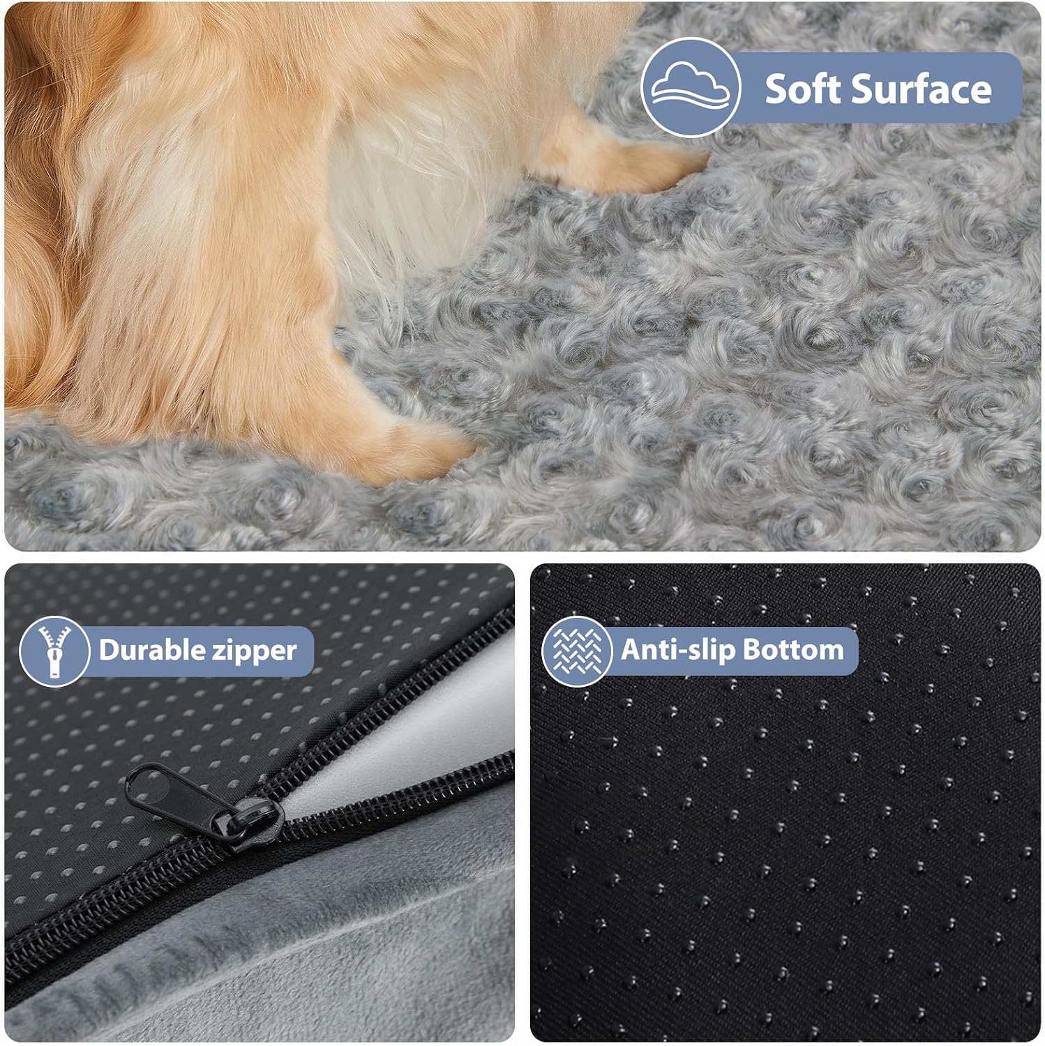 Thumbnail 6 de BFPETHOME Orthopedic Dog Bed, Egg-Crate Foam, Washable Waterproof Cover
