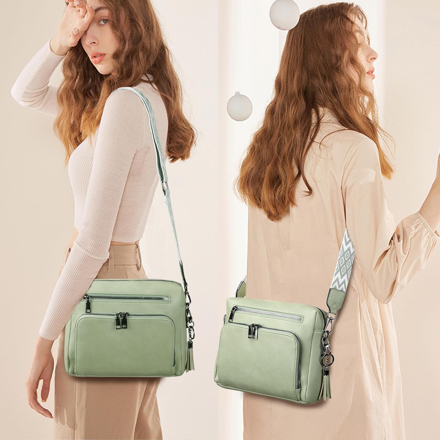 Thumbnail 1 de TANTOMI Umhängetasche Damen – Crossbody Bag mit verstellbarem Abnehmbar Schultergurt
