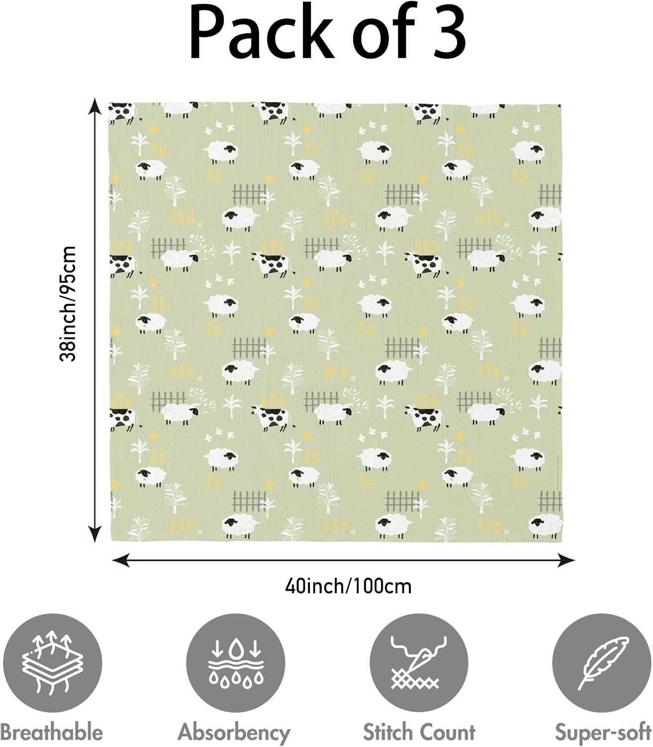 Detalle 2 de Soarwg Kids Muslin Swaddle 95 x 100cm