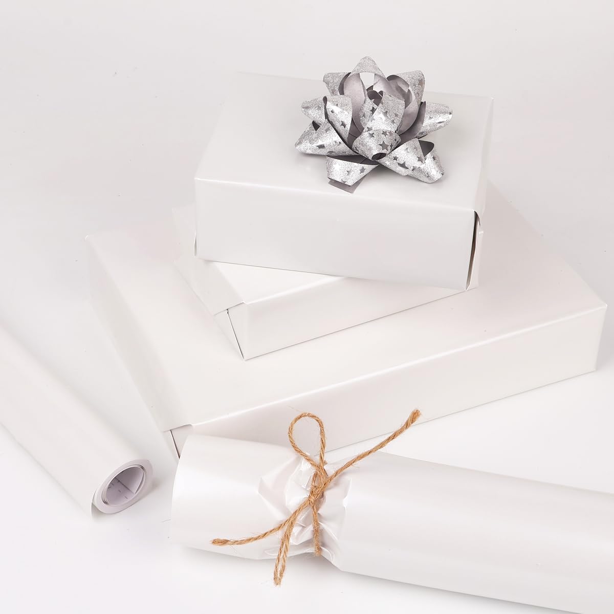 Detalle de HBell White wrapping paper roll 43cm