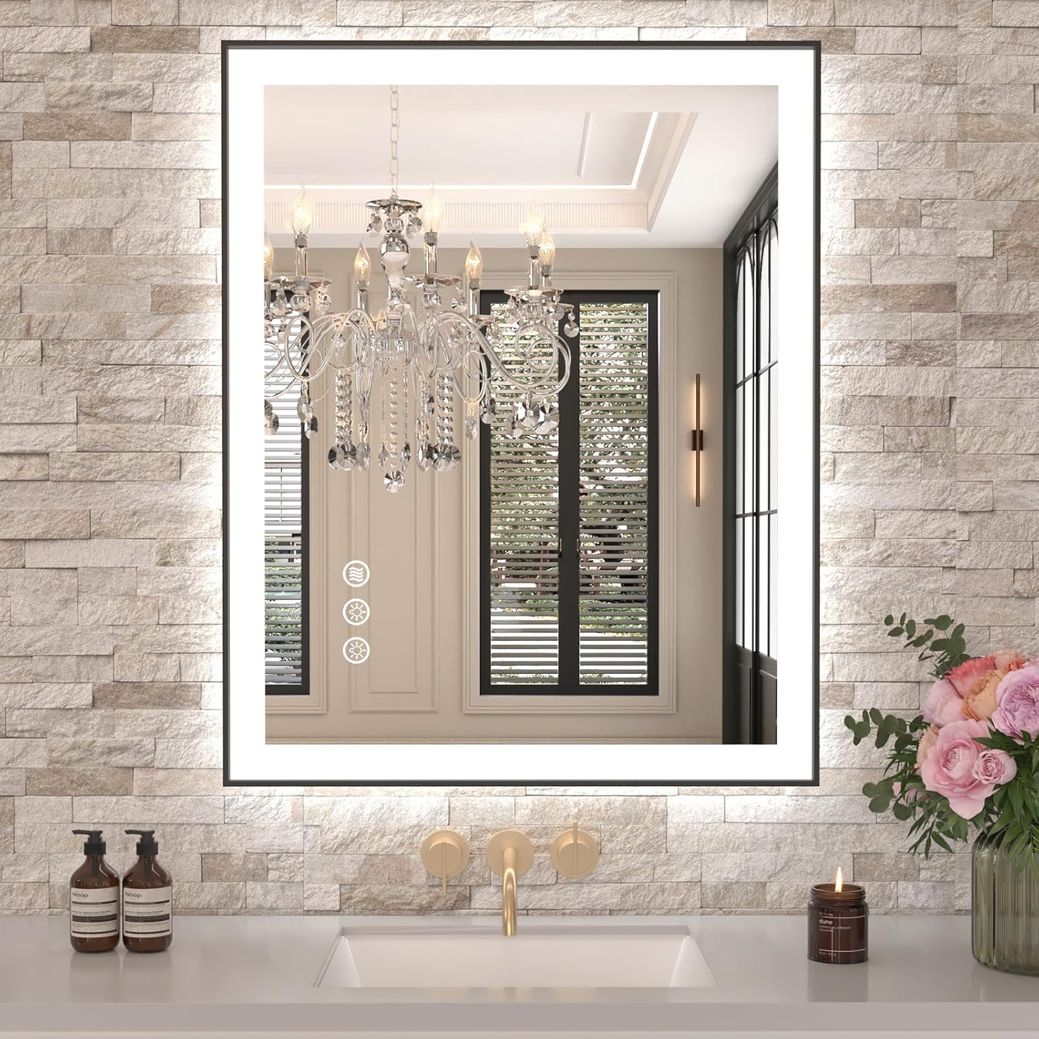 Thumbnail 6 de Amorho LED Bathroom Mirror 24" x 30" with Front & Back Lighting