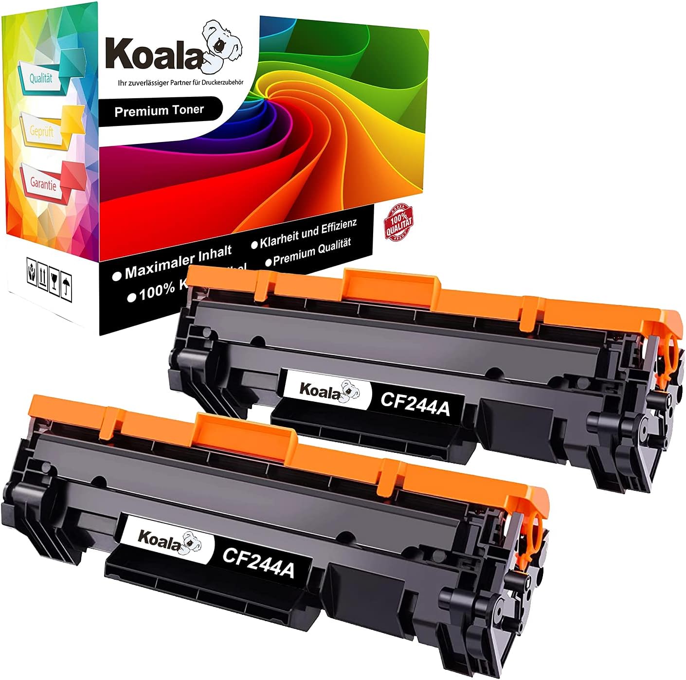 Detalle de Koala CF244A pack 2 cartuchos 1.000 pág.