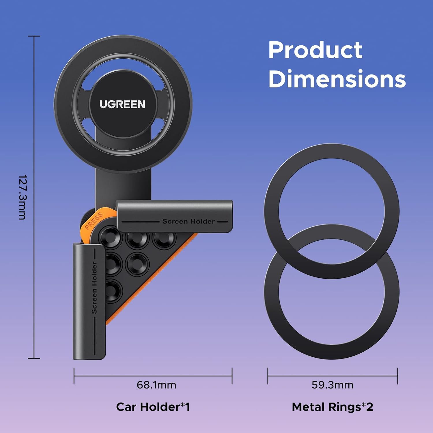 Thumbnail 6 de UGREEN Phone Holder for Tesla Model 3 — MagSafe Mount