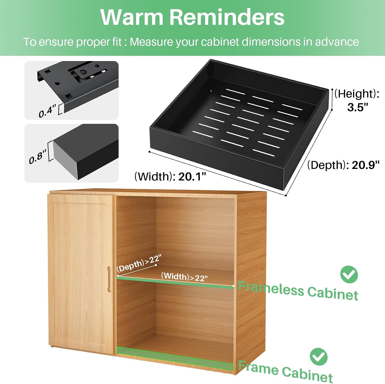 Thumbnail 1 de Pull-Out Cabinet Organizer 20-Inch Wide