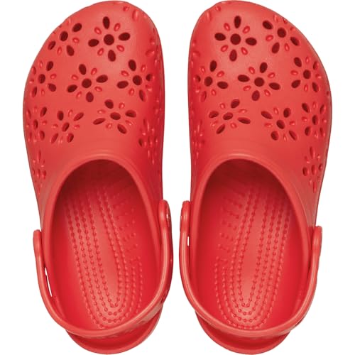 Thumbnail 3 de Crocs Classic Floral Cut Out Clog K Zuecos niños, Cherry Red 29/30