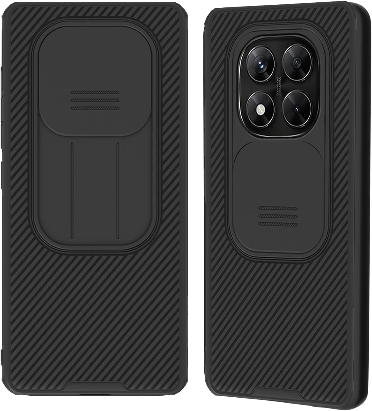 Detalle de XTCASE Coque pour Xiaomi Redmi Note 14 Pro 5G / Poco X7 5G – Étui mince avec cache objectif coulissant et protection caméra