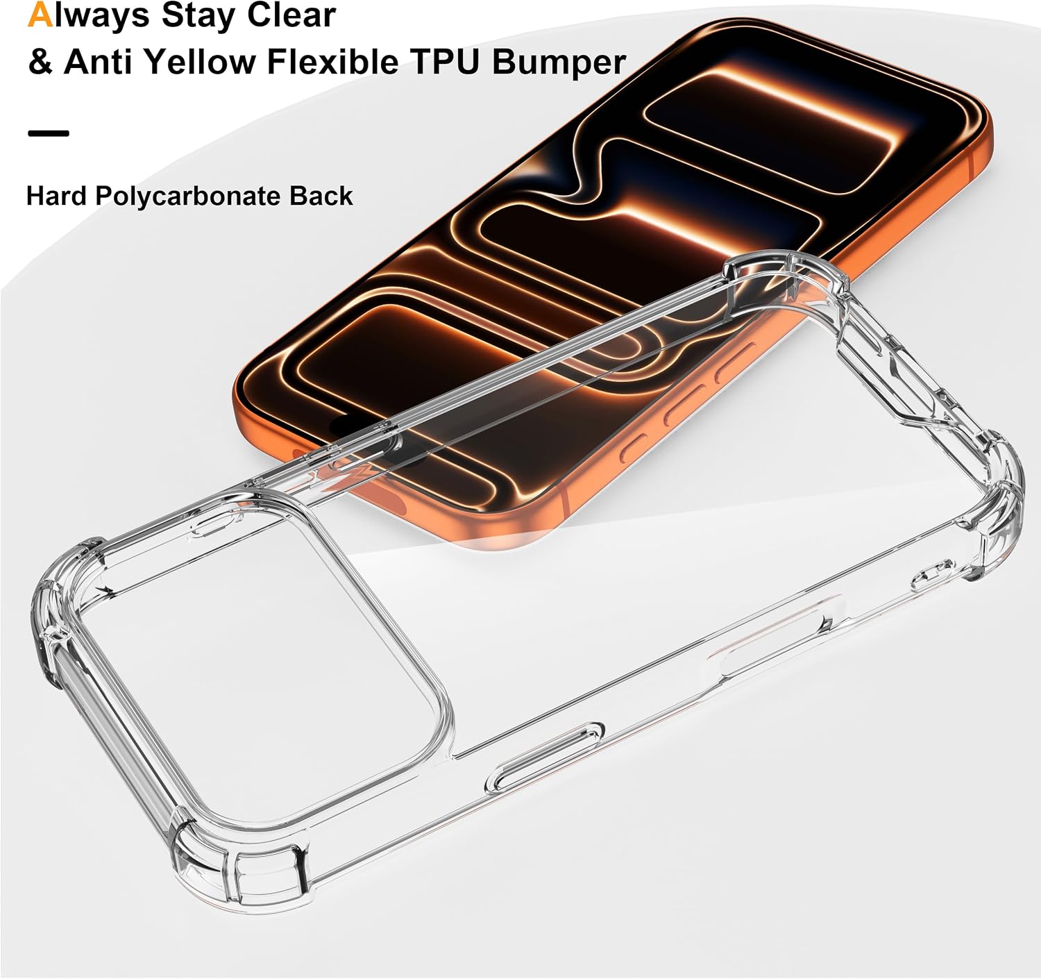 Detalle de ORETECH 4 in 1 Cover per iPhone 17 Pro 6,3'': protezione completa con vetro temperato e cover fotocamera