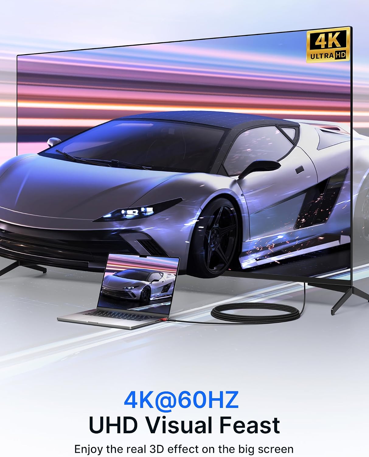 Detalle 2 de JSAUX Mini HDMI auf HDMI Kabel 3M 4K@60Hz