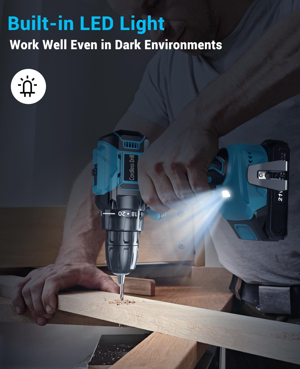 Thumbnail 6 de LEEIKOO 21V Brushless Cordless Drill