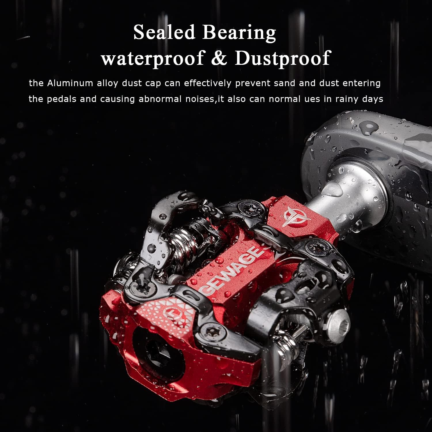 Thumbnail 5 de GEWAGE pédales klick MTB SPD double face en aluminium usiné CNC avec tension de déclenchement réglable (filetage 9/16)