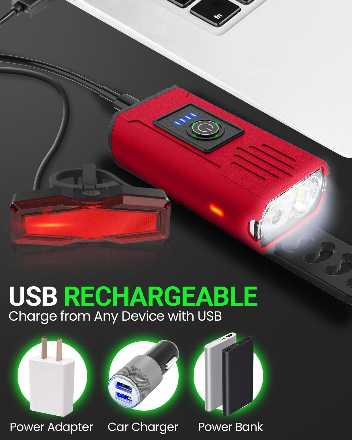 Detalle de Victoper Bike Light Set with 6+4 Modes