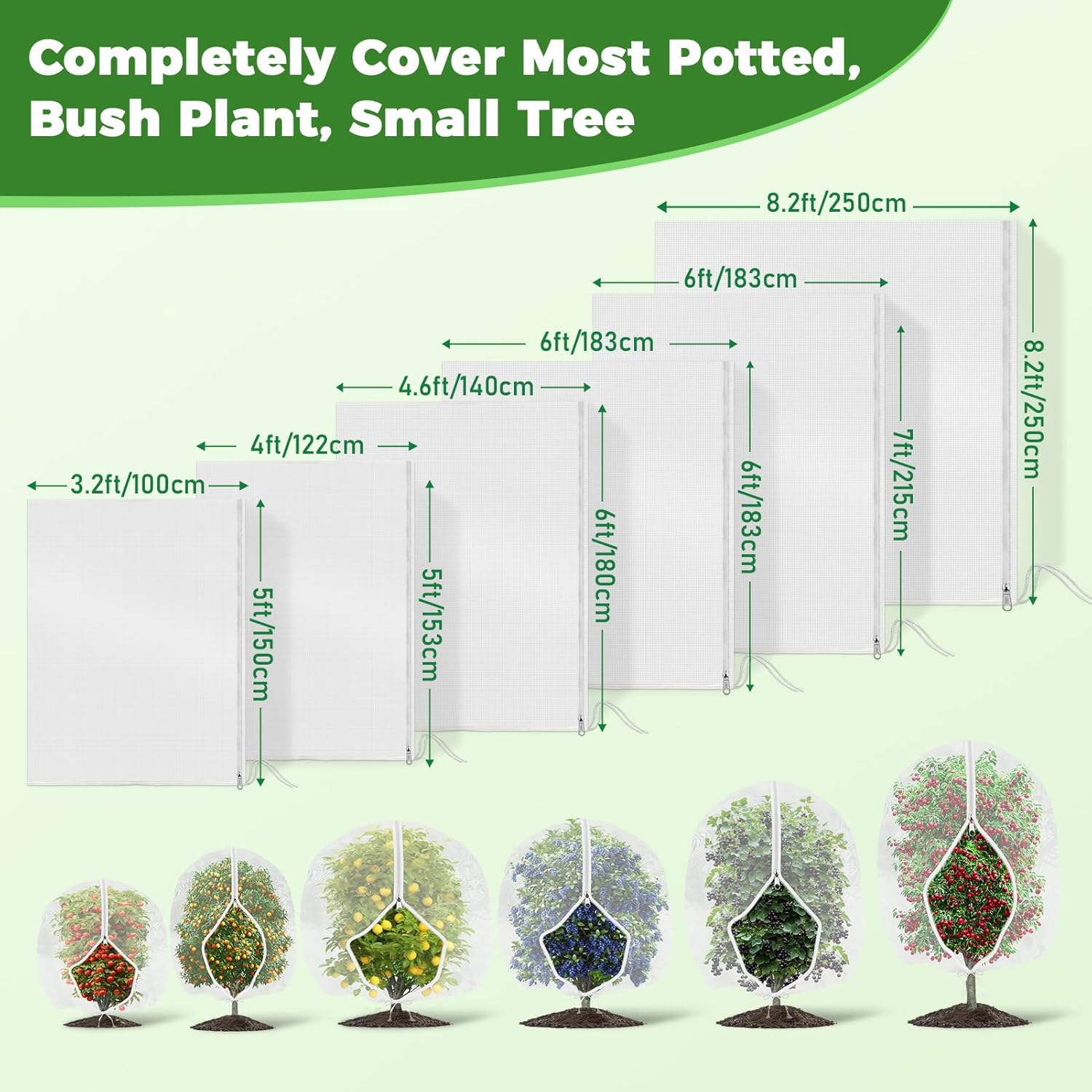 Thumbnail 6 de Fruit Trees netting bird protection 183x215cm (6x7ft) fruit protection bags