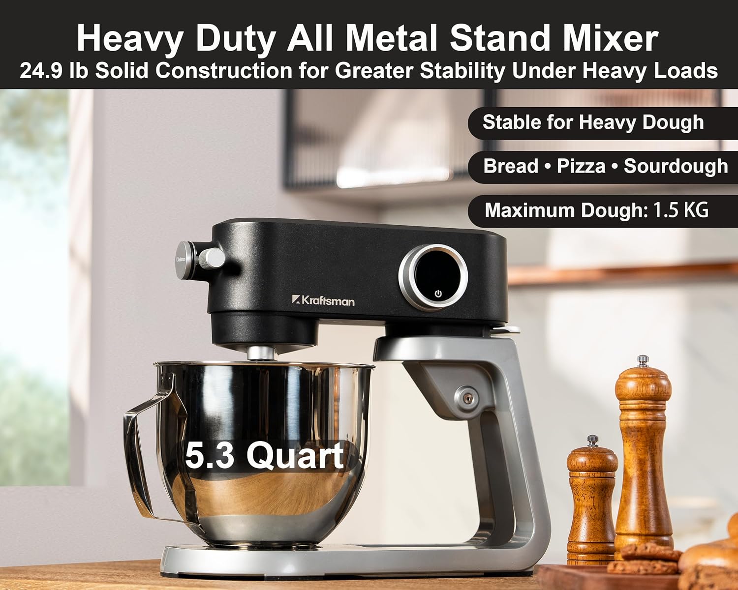 Thumbnail 2 de Kraftsman Stand Mixer 5.3 Quart 🧁