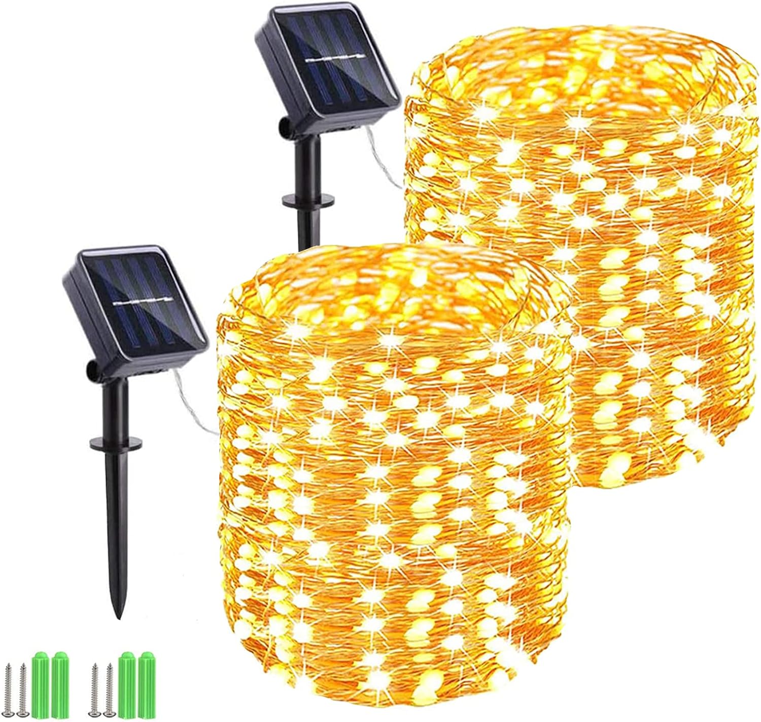 Detalle de iShabao LED0822150 Solar String Lights, 110 ft, 300 LEDs, 8 Modes