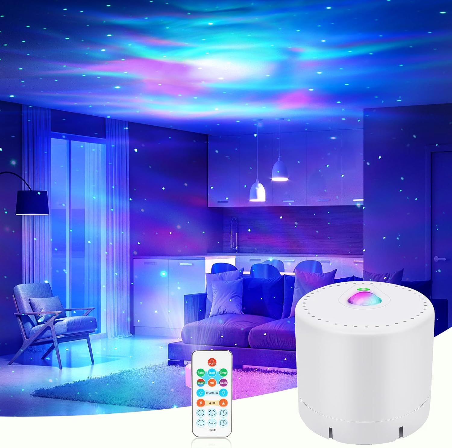 Detalle de LED Star Galaxy projector with remote
