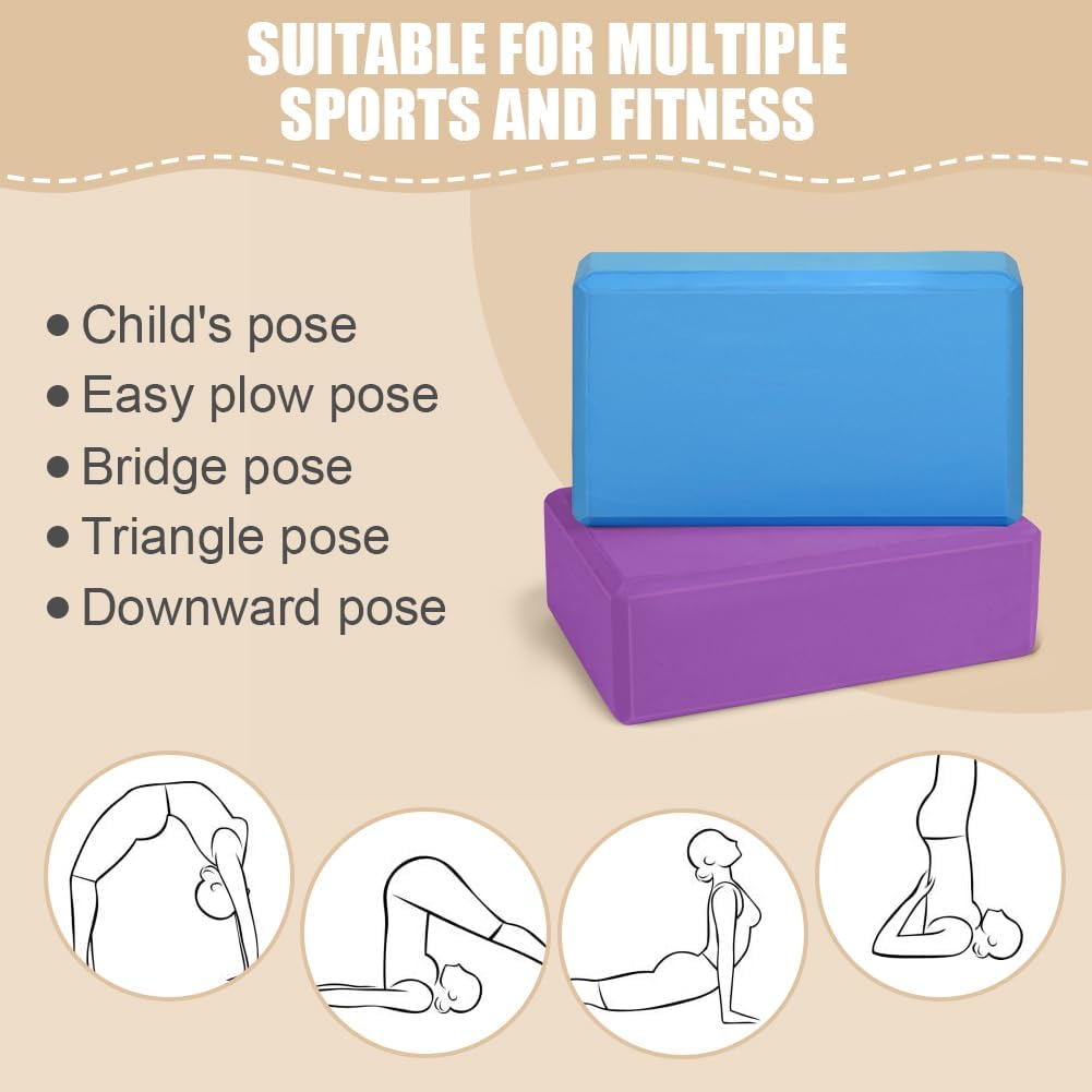 Thumbnail 5 de flintronic Yoga Block für Erwachsene – 2er-Set aus hochdichtem EVA-Schaum, rutschfest und leicht