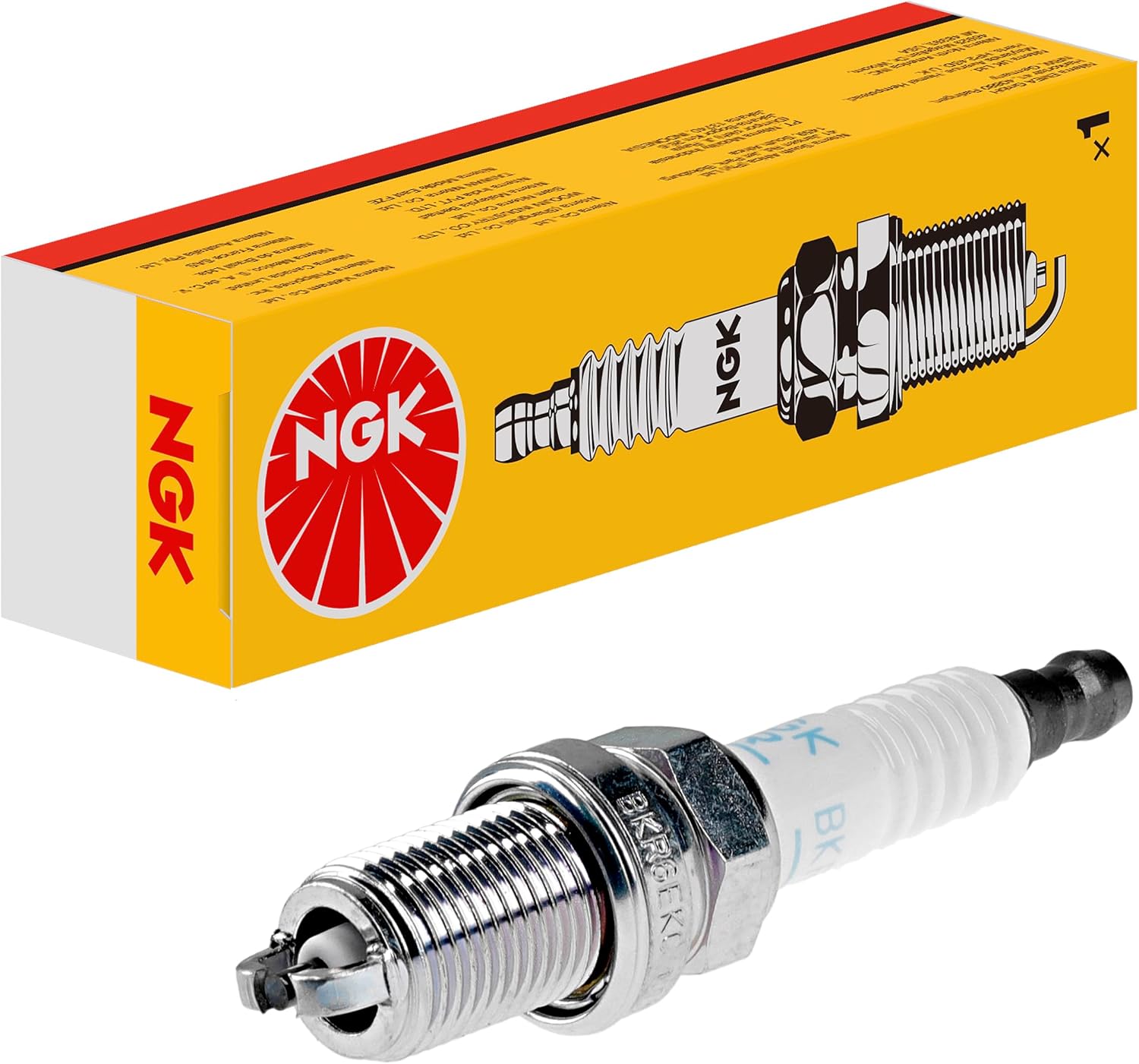 Detalle de NGK Zündkerze BKR7EKC (7354) Yellow Box – 1 Stück