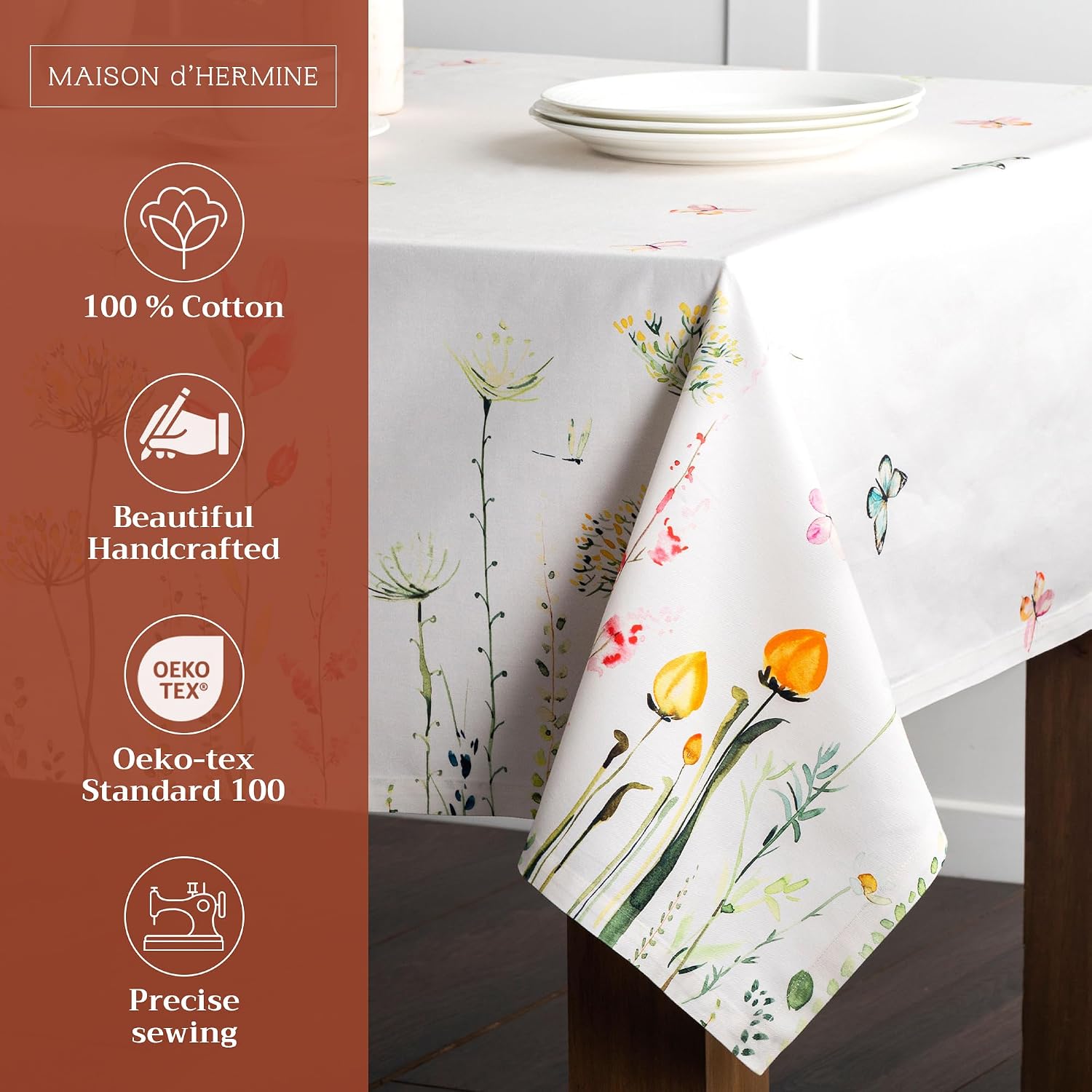 Detalle 2 de Maison d'Hermine 70x108 Cotton Table Cloth