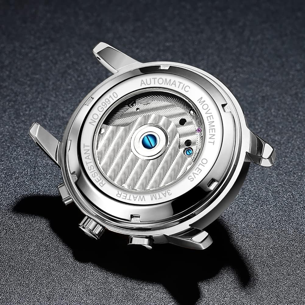 Thumbnail 2 de OUPINKE Herrenuhr Automatik Skelett Tourbillon mit Diamanten, Wasserdicht (bis 30 m) & Leuchtzeigern