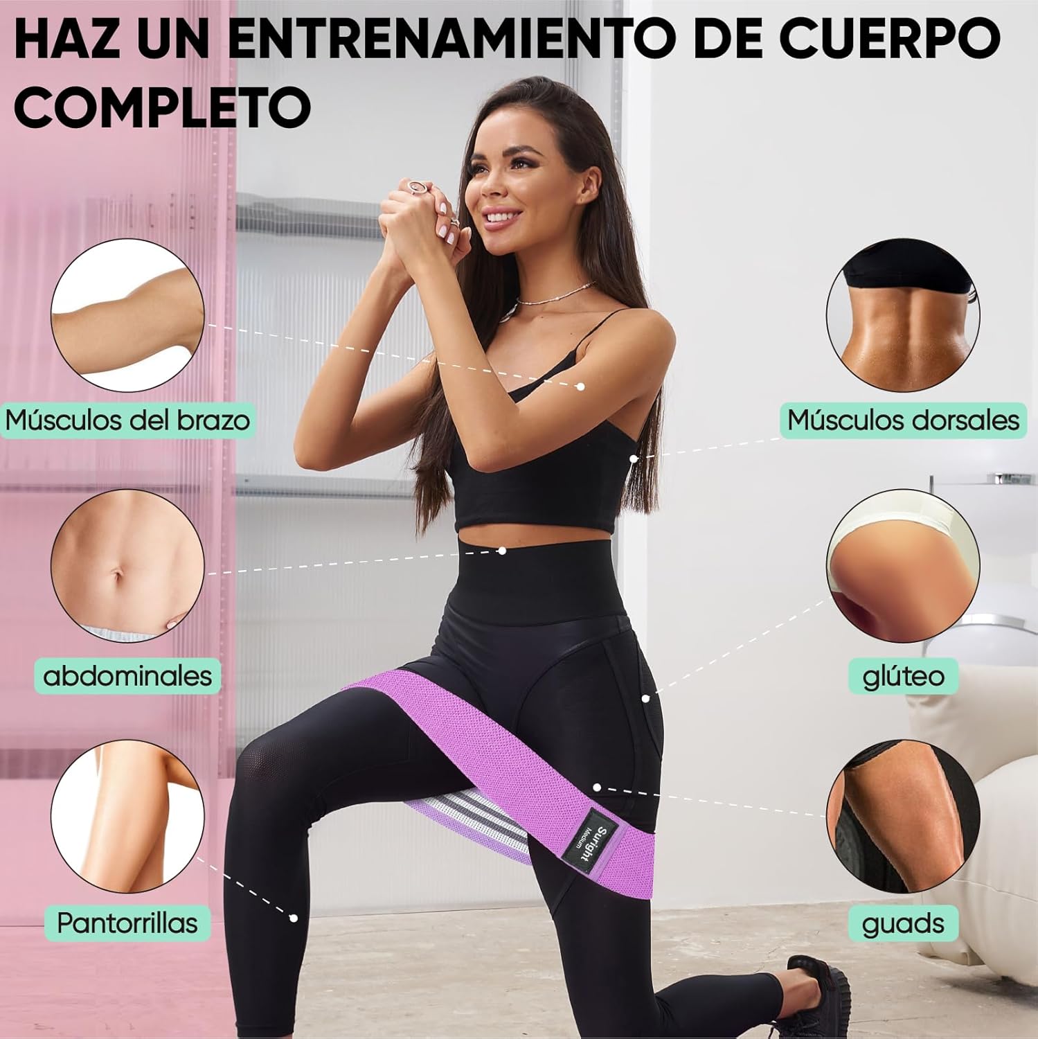 Detalle 1 de Suright Gomas Elasticas Musculacion 3 Niveles 🏋