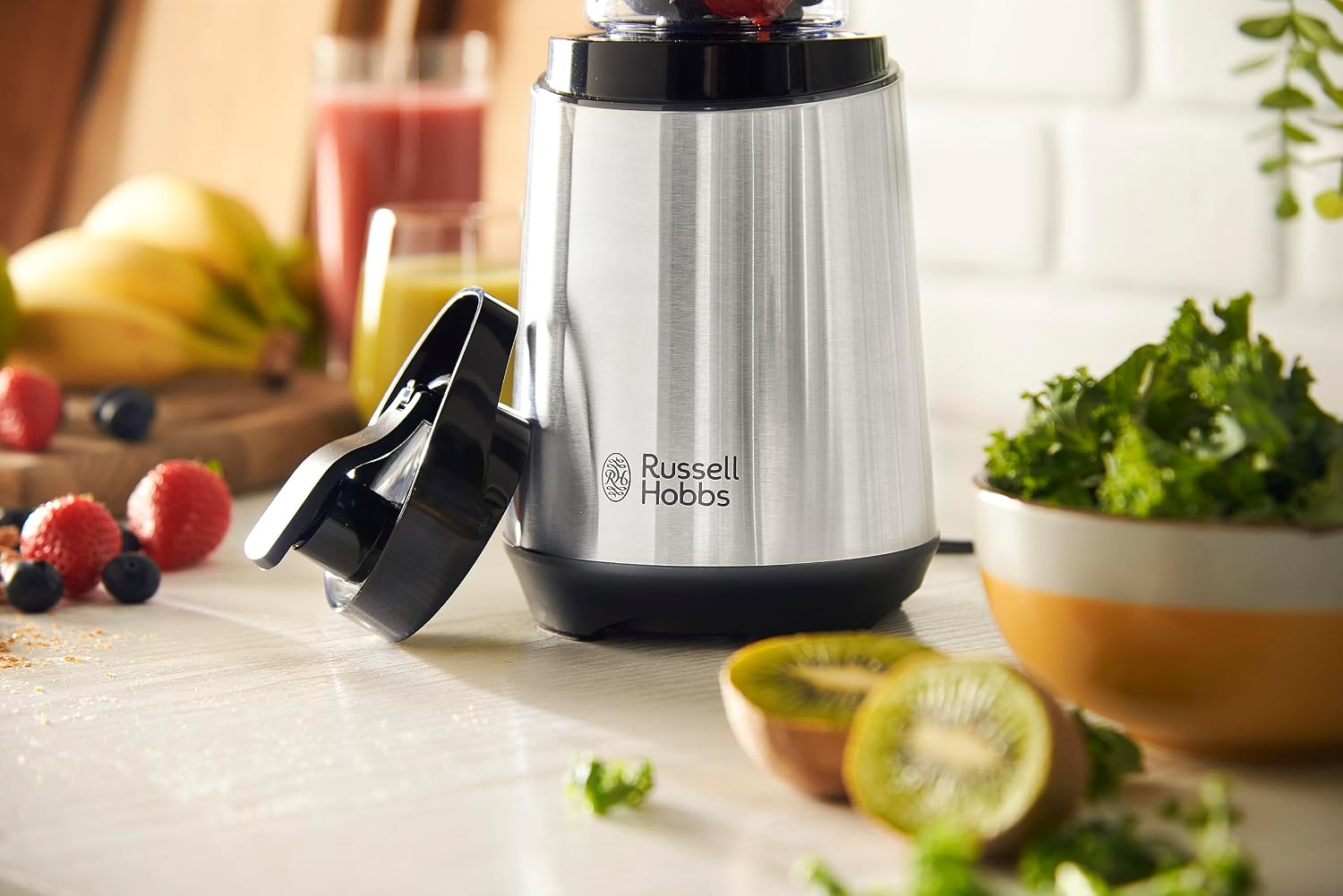 Detalle de Russell Hobbs Frullatore - Robot da cucina e Frullatore Portatile 23.500 giri/min, 600 ml, no BPA, lavabile in lavastoviglie