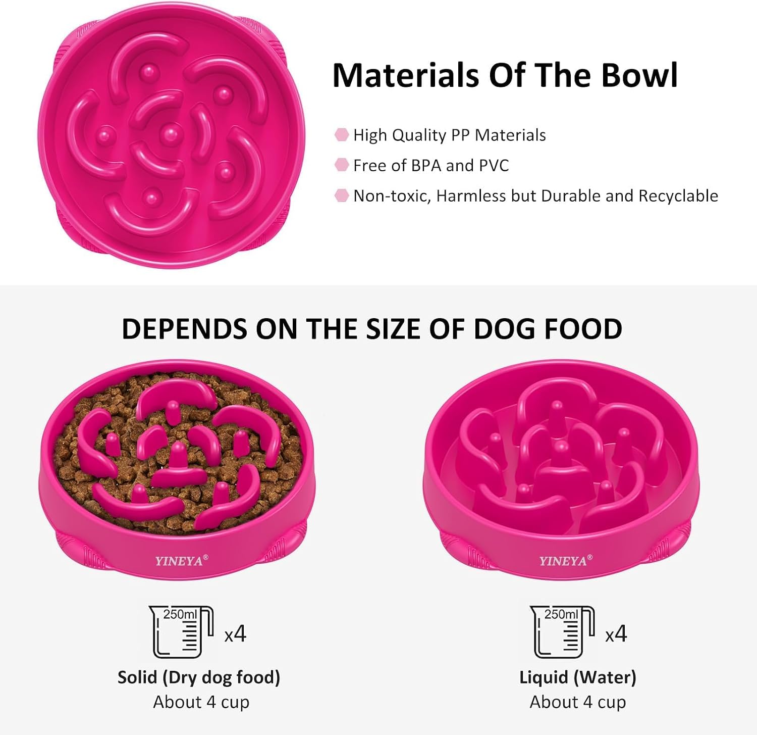 Thumbnail 5 de YINEYA Slow Feeder Dog Bowl for Large Dogs