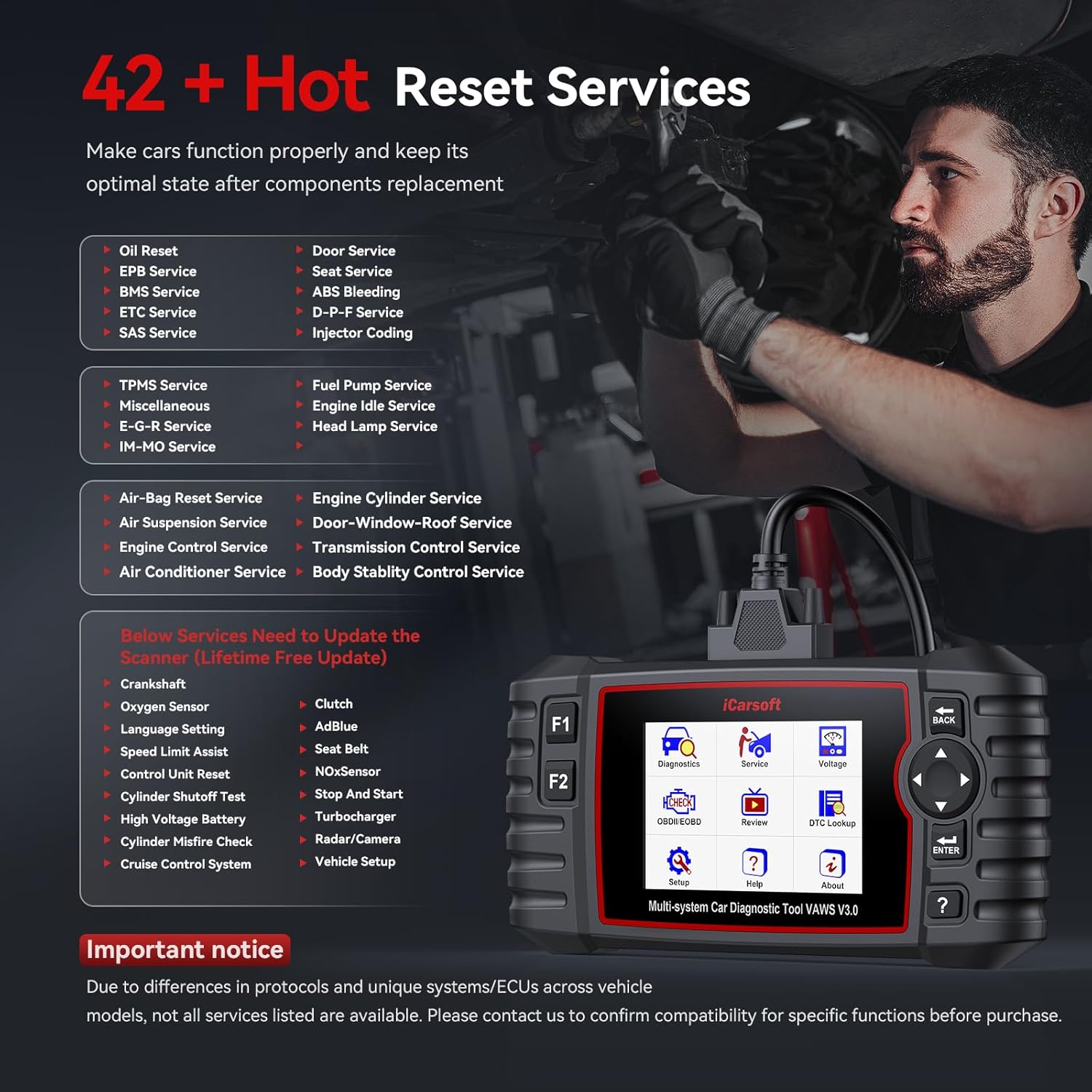 Thumbnail 2 de iCarsoft VAWS V3.0 OBD2 Scanner for VW/AUDI