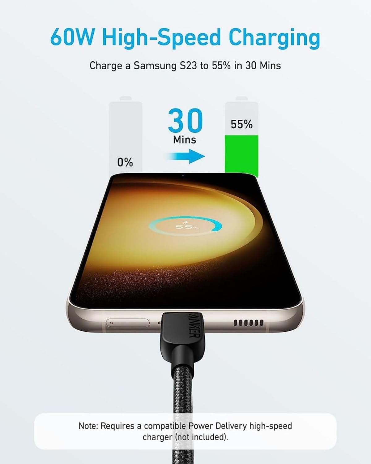 Thumbnail 1 de Anker 310 cable USB-C 60W 300 cm