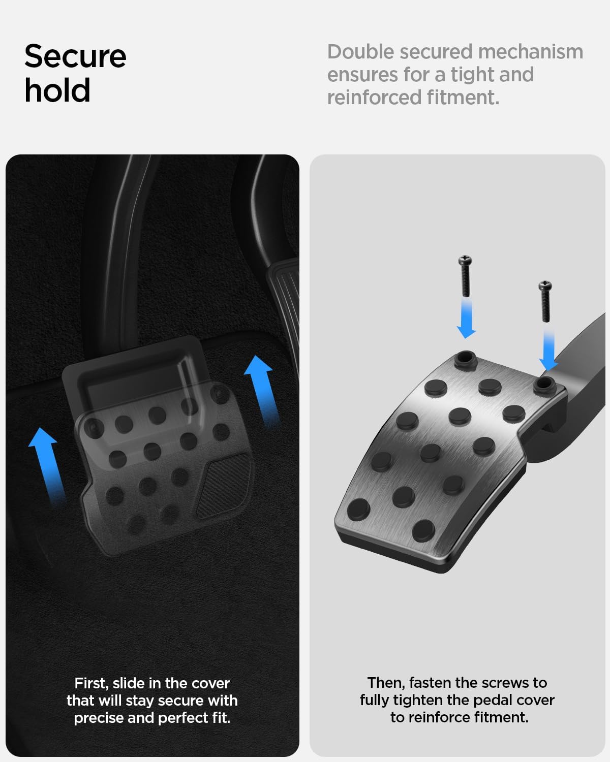 Thumbnail 5 de Spigen Pedalabdeckungen für Tesla Model Y (Juniper 2026) & Model 3 (Highland 2026) – Edelstahl, rutschfest, Carbon-Optik