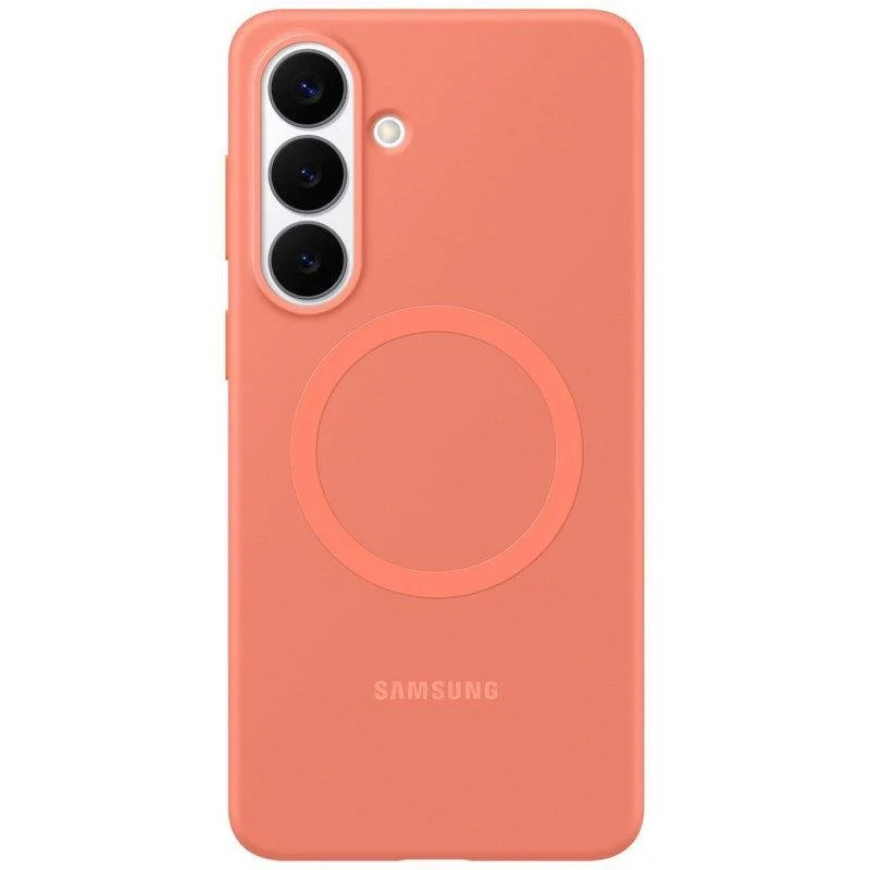 Detalle de Funda de silicona Samsung EF-ES947COEGWW MagSafe en Rojo Coral para Galaxy S26 Plus