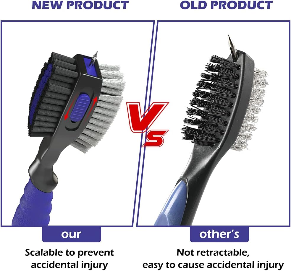 Thumbnail 5 de THIODOON 2-Pack Golf Club Brushes with Dual Bristles, Groove Cleaner and 2-ft Zipline