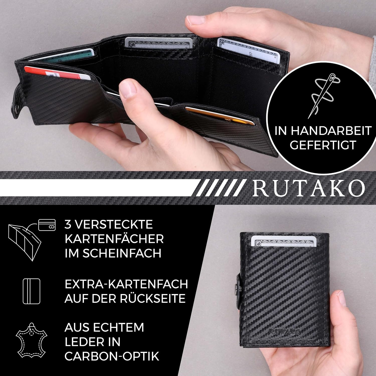 Thumbnail 3 de RUTAKO Slim Wallet RFID Schutz
