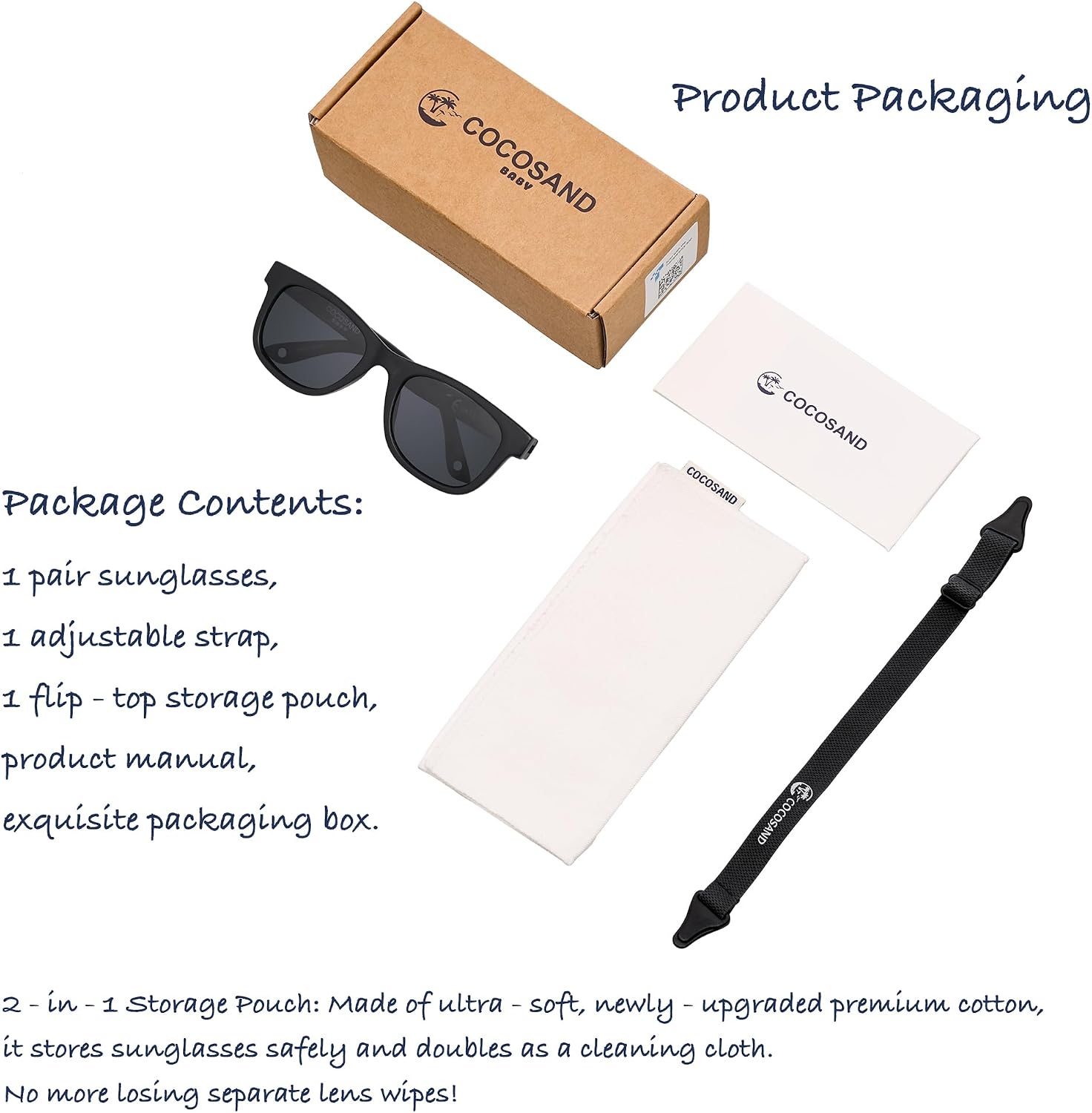 Thumbnail 1 de COCOSAND Flexible Polarized Baby Sunglasses with Strap for 0-24 Months