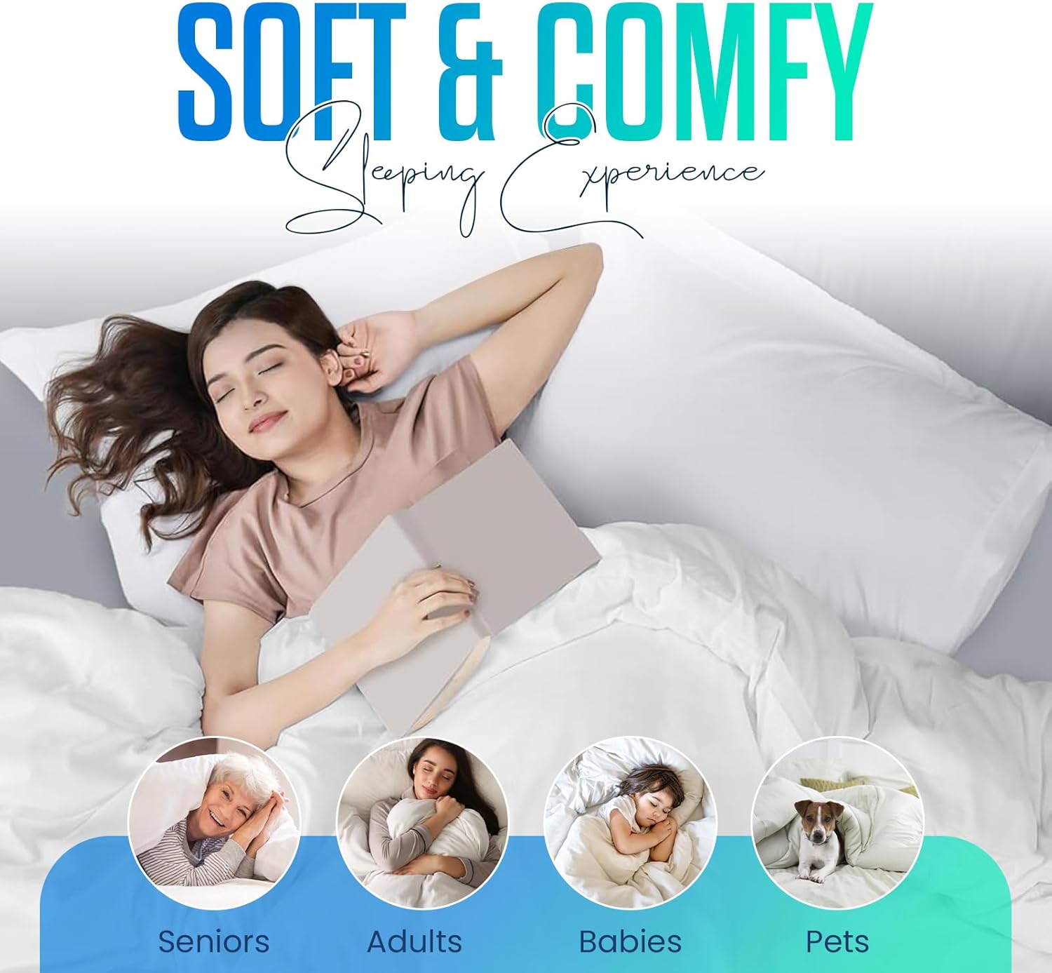 Thumbnail 5 de Linens World 200 Thread Count Egyptian Cotton Duvet Cover Set (Single, White)