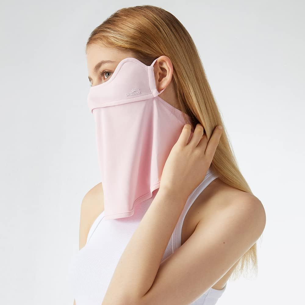 Detalle de OhSunny Neck Gaiter Face Scarf Cover: Sun Protection and Breathable Comfort