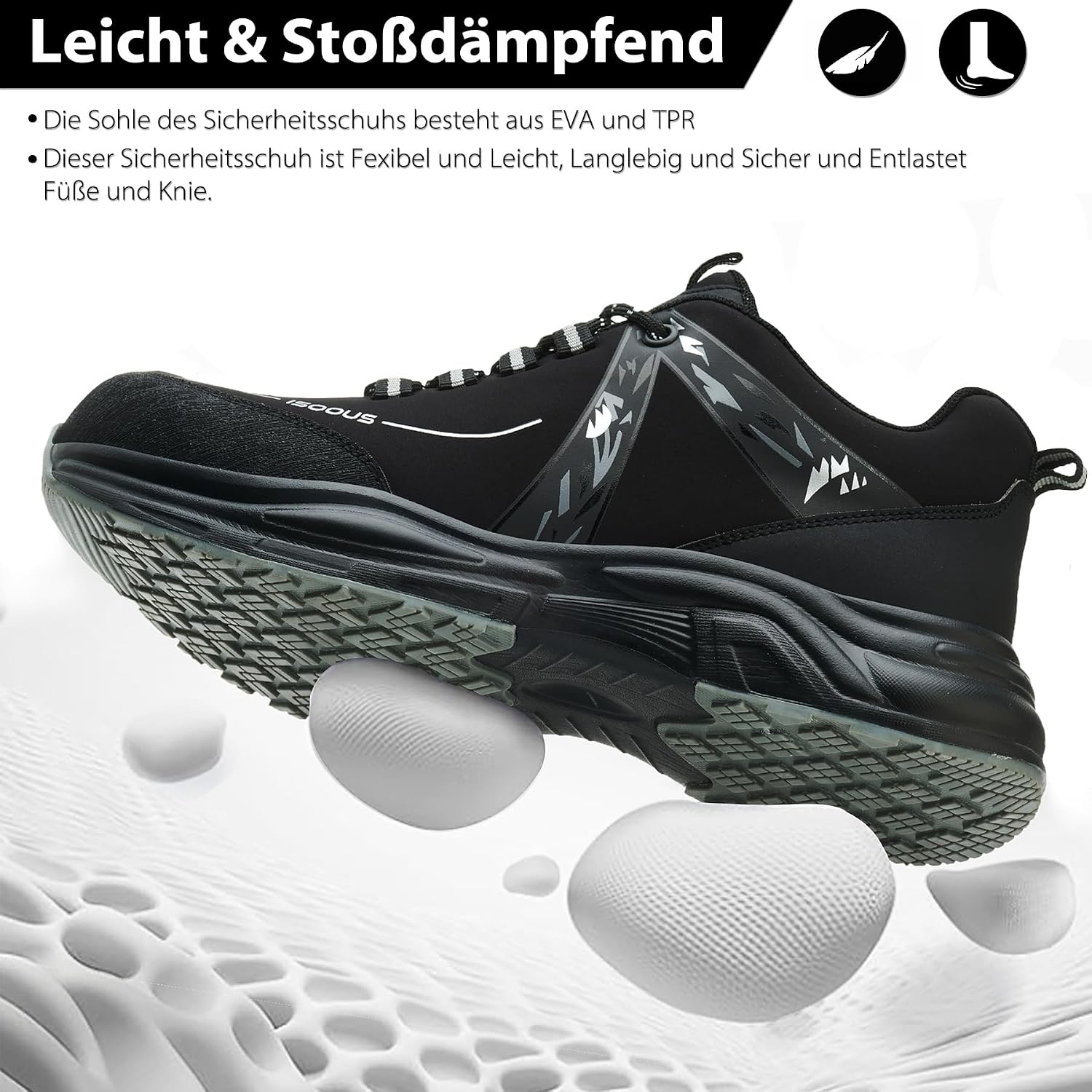Detalle 2 de ISOOUS Sicherheitsschuhe mit Stahlkappe