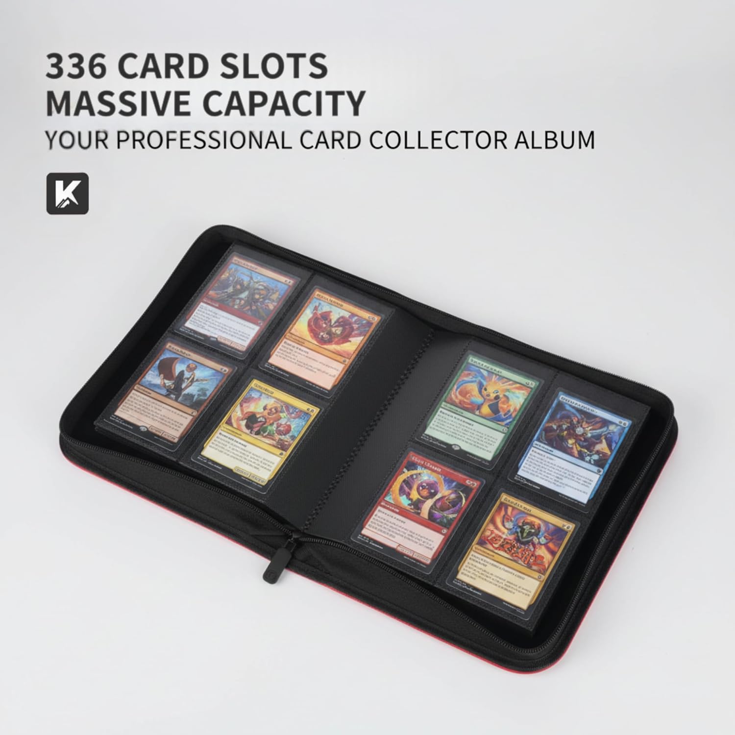 Thumbnail 1 de KUOOKING 336 Card Binder (4-Pocket Zipper Binder) for MTG, TCG & Sports Cards